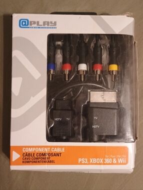 Play Component Video & Audio Cable for PS3, Xbox 360 & Wii — Black